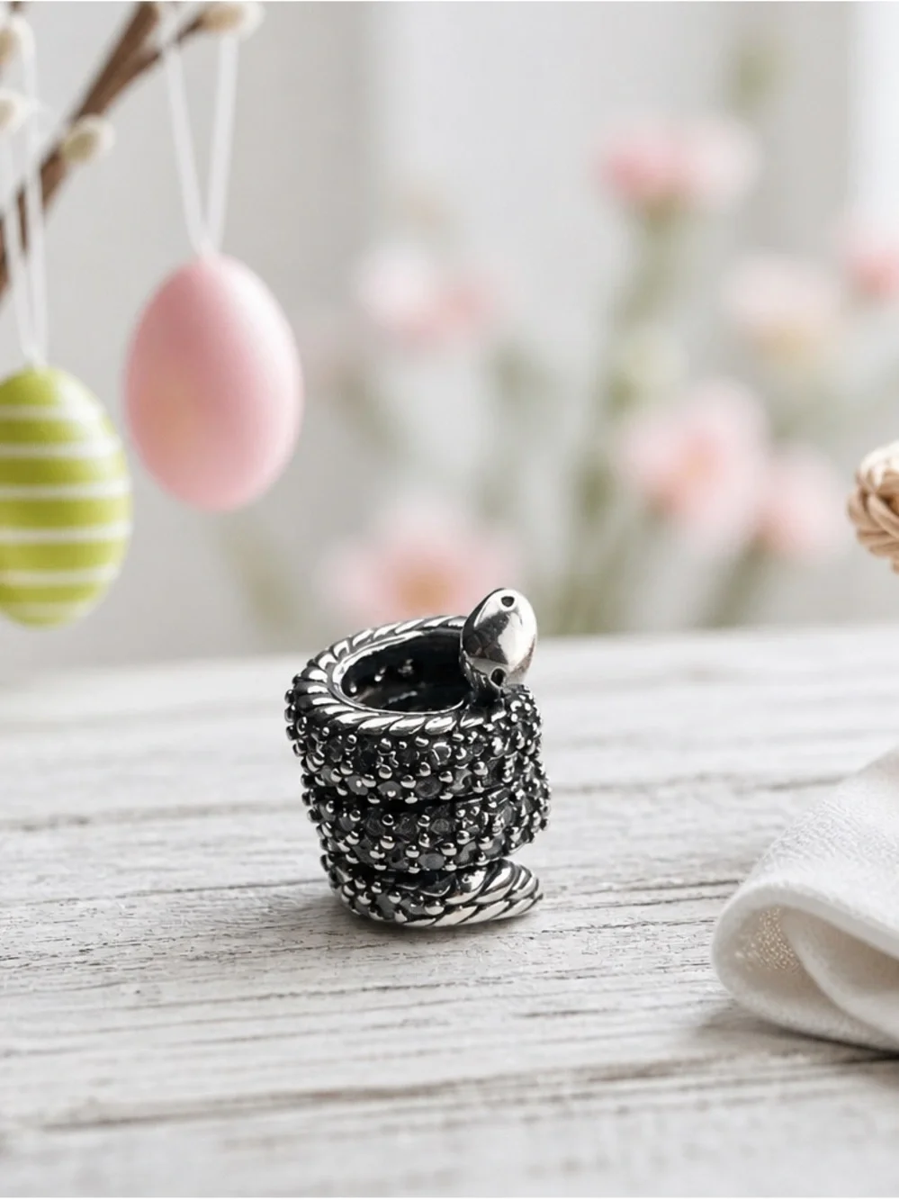 Pandora Coiled Snake Ring - Silver new with out tag